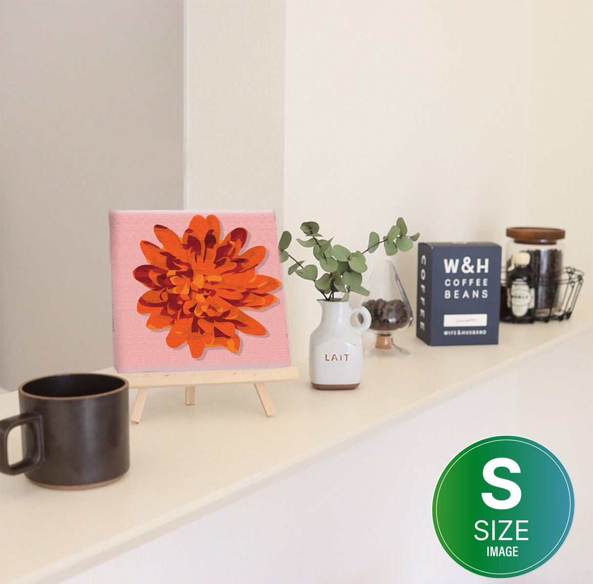 花モチーフのファブリックパネル 写真 壁掛け pop-0031-pk