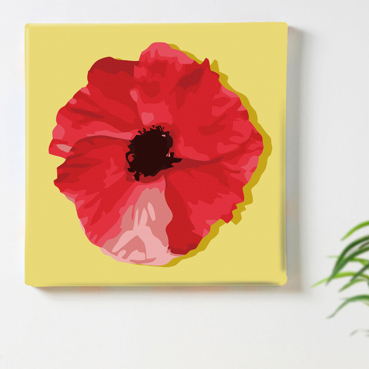 花モチーフのファブリックパネル インテリア 雑貨 pop-0031-ye