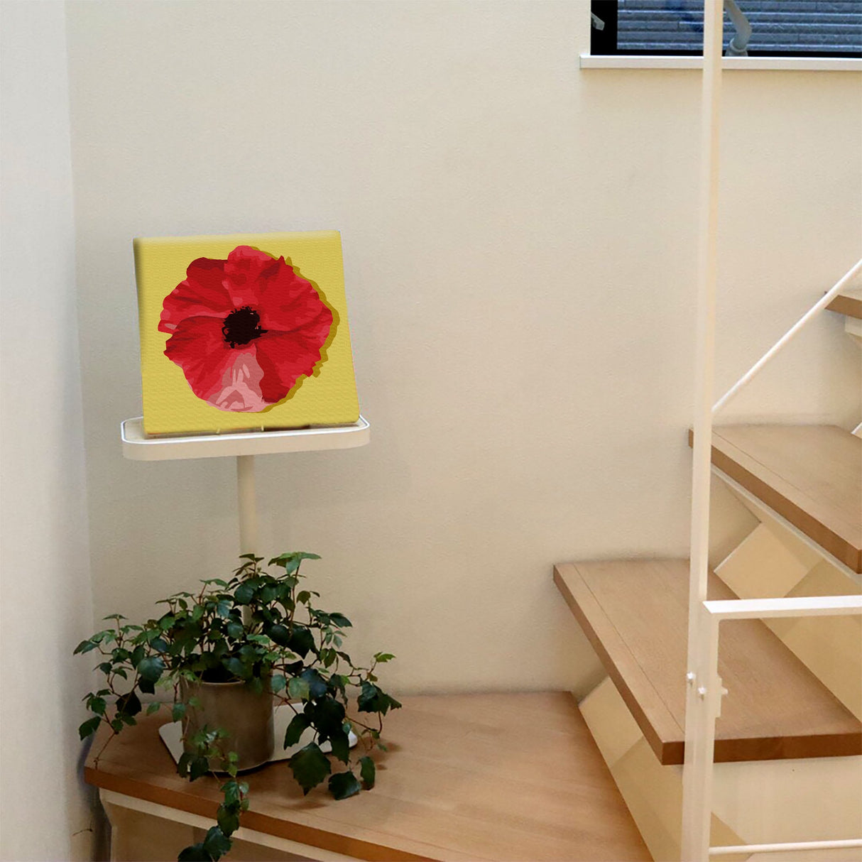 花モチーフのファブリックパネル インテリア 雑貨 pop-0031-ye