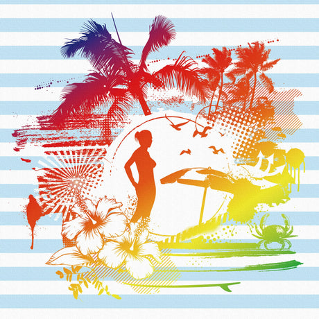 ハワイアンシルエットのファブリックボード インテリア 雑貨 pop-0046