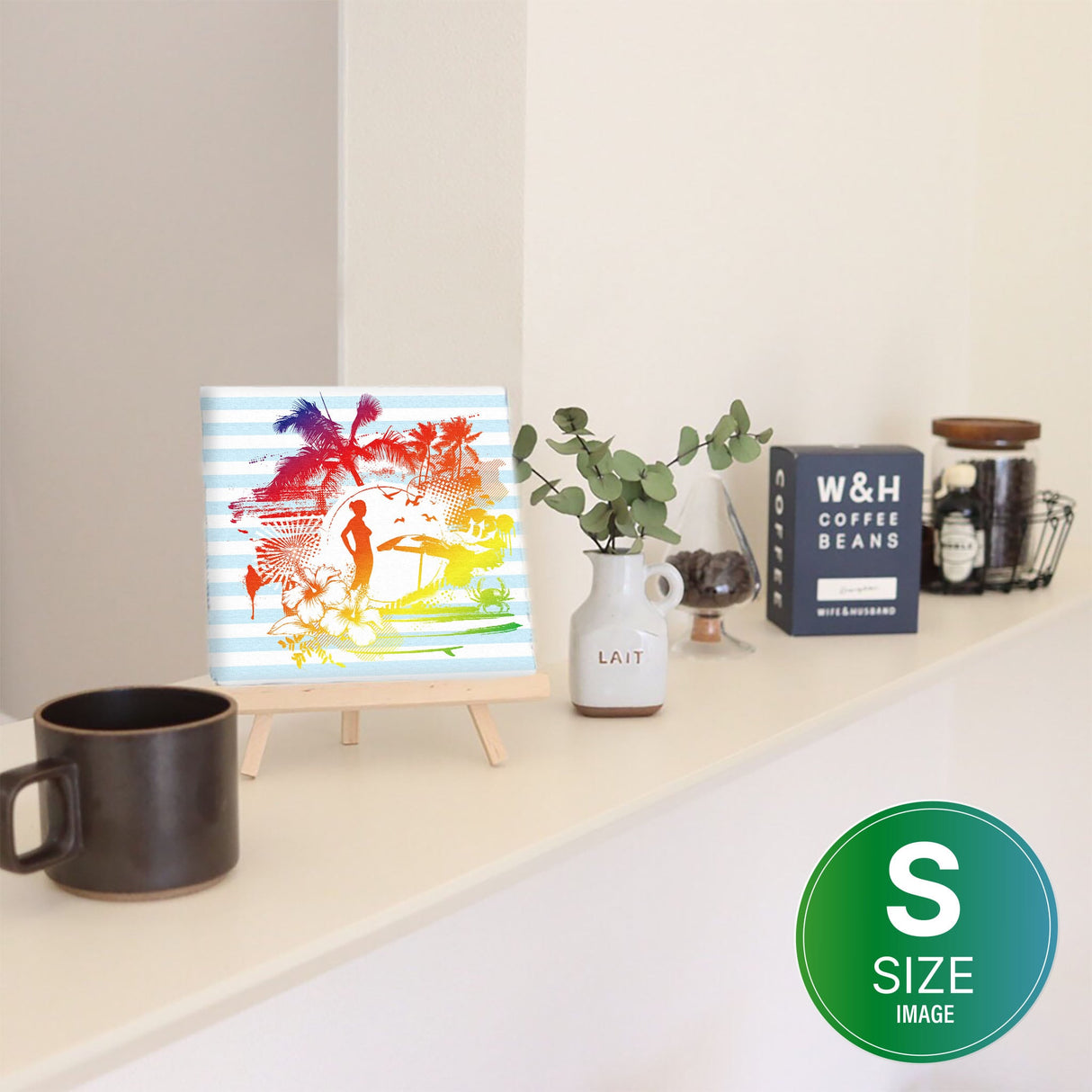 ハワイアンシルエットのファブリックボード インテリア 雑貨 pop-0046