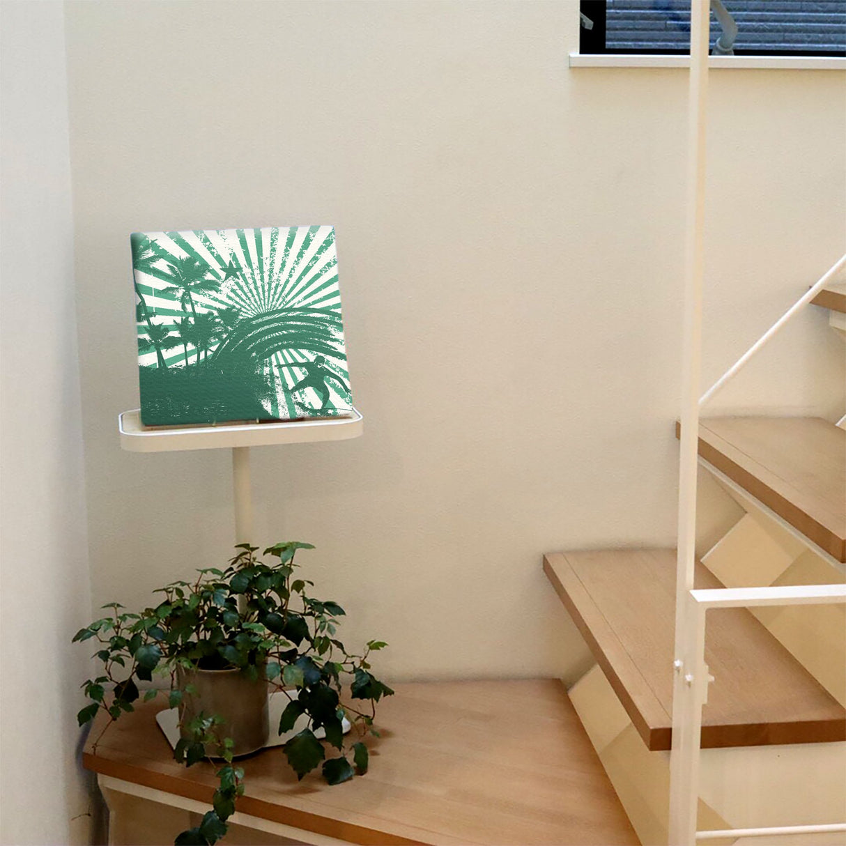 サーフィンモチーフのファブリックボード アート 雑貨 pop-0047