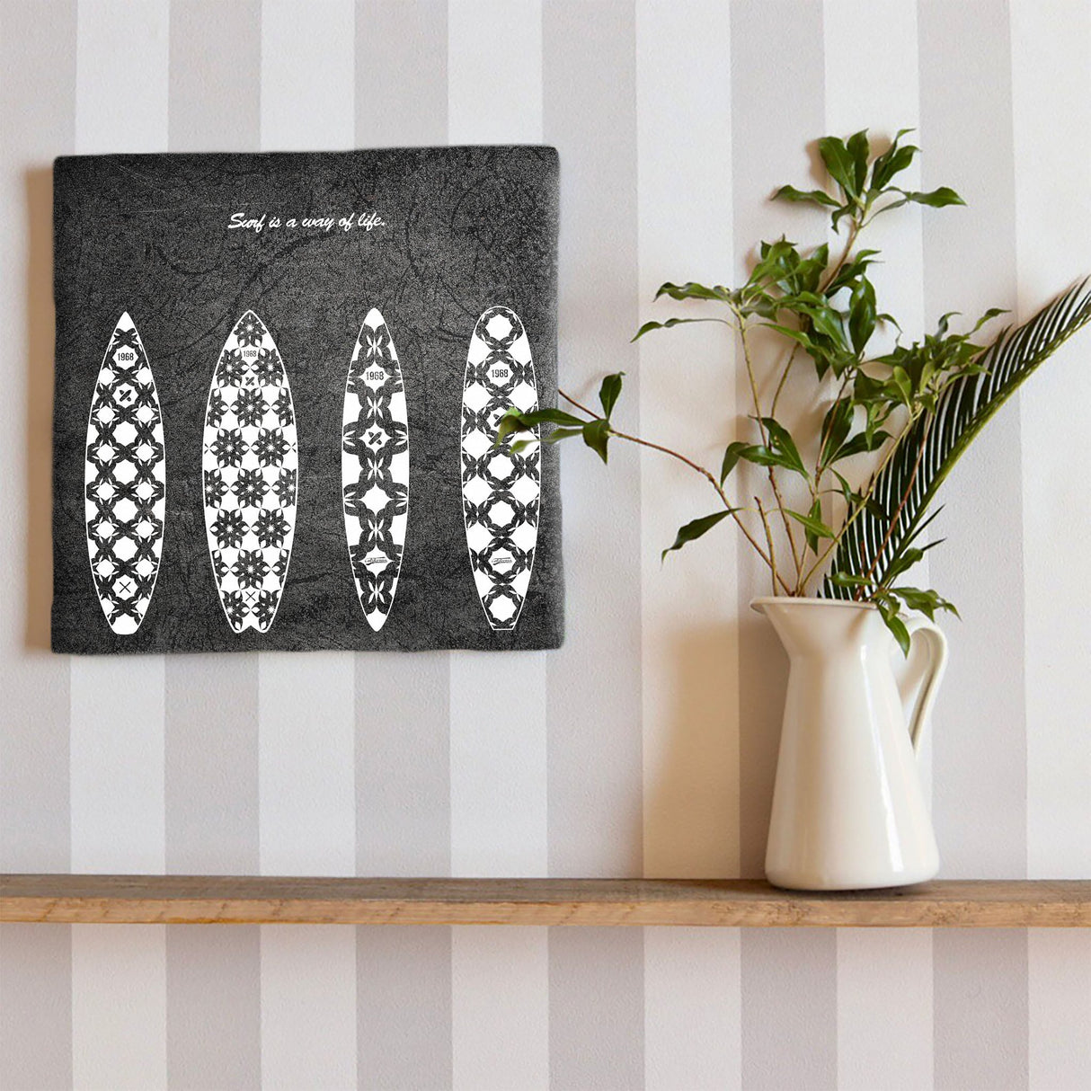 サーフボードのファブリックボード インテリア アート 雑貨 pop-0071