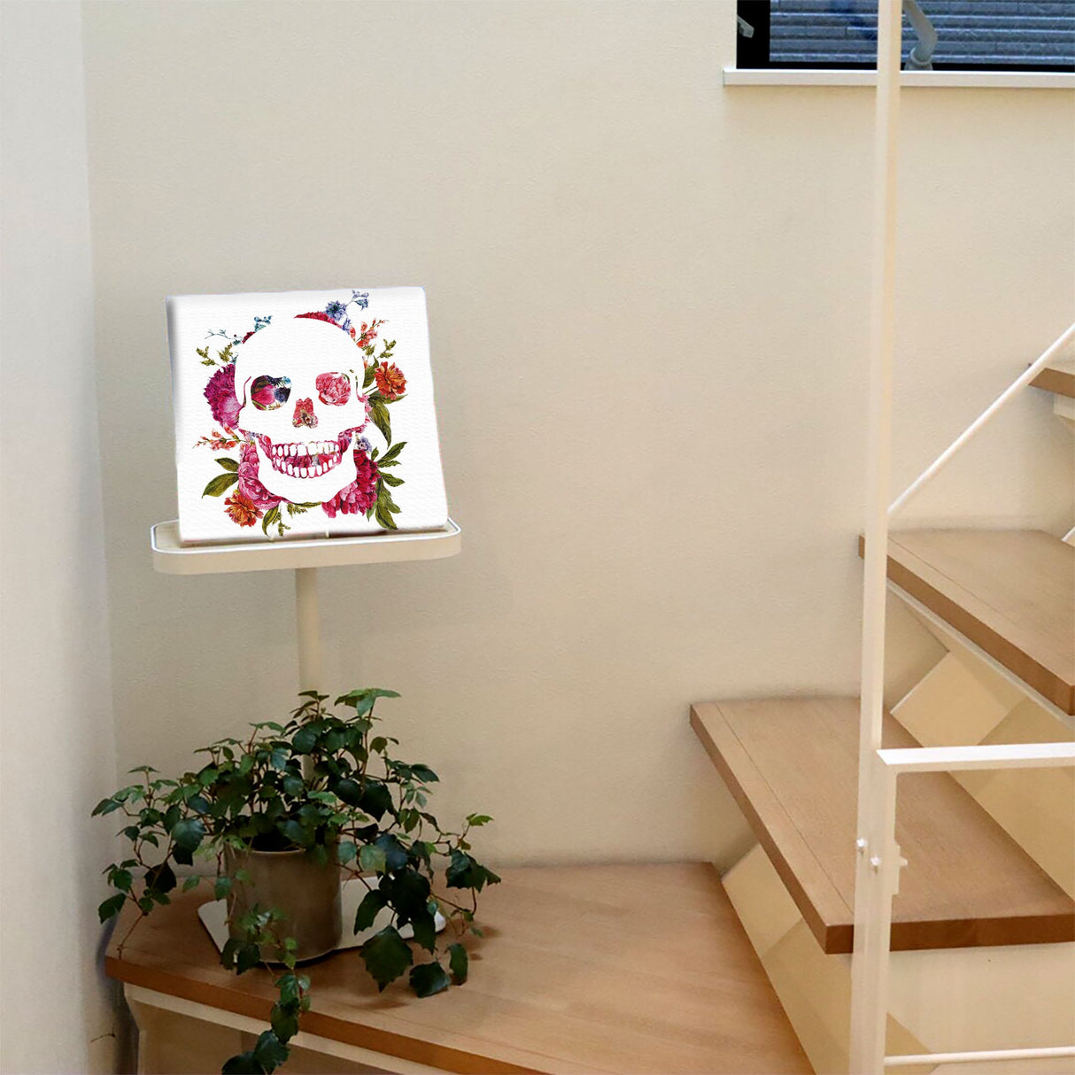 スカルモチーフのファブリックパネル インテリア 雑貨 アート シンプルモダン pop-0098