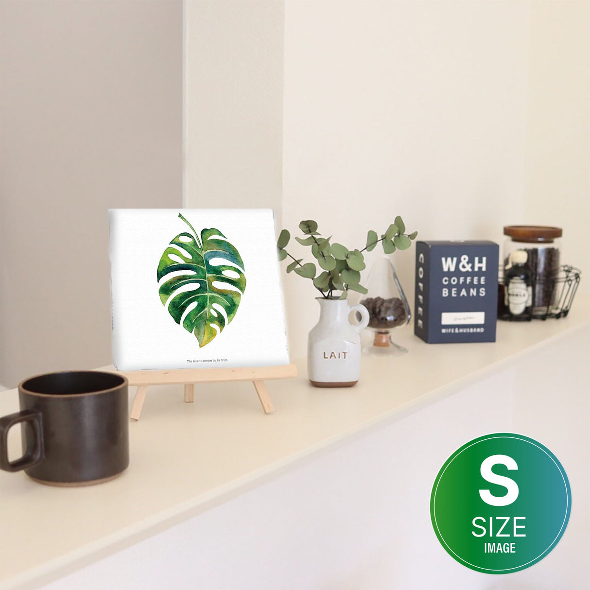 Wall decor with ornamental plants, interior goods, art, simple and modern, pop-0103