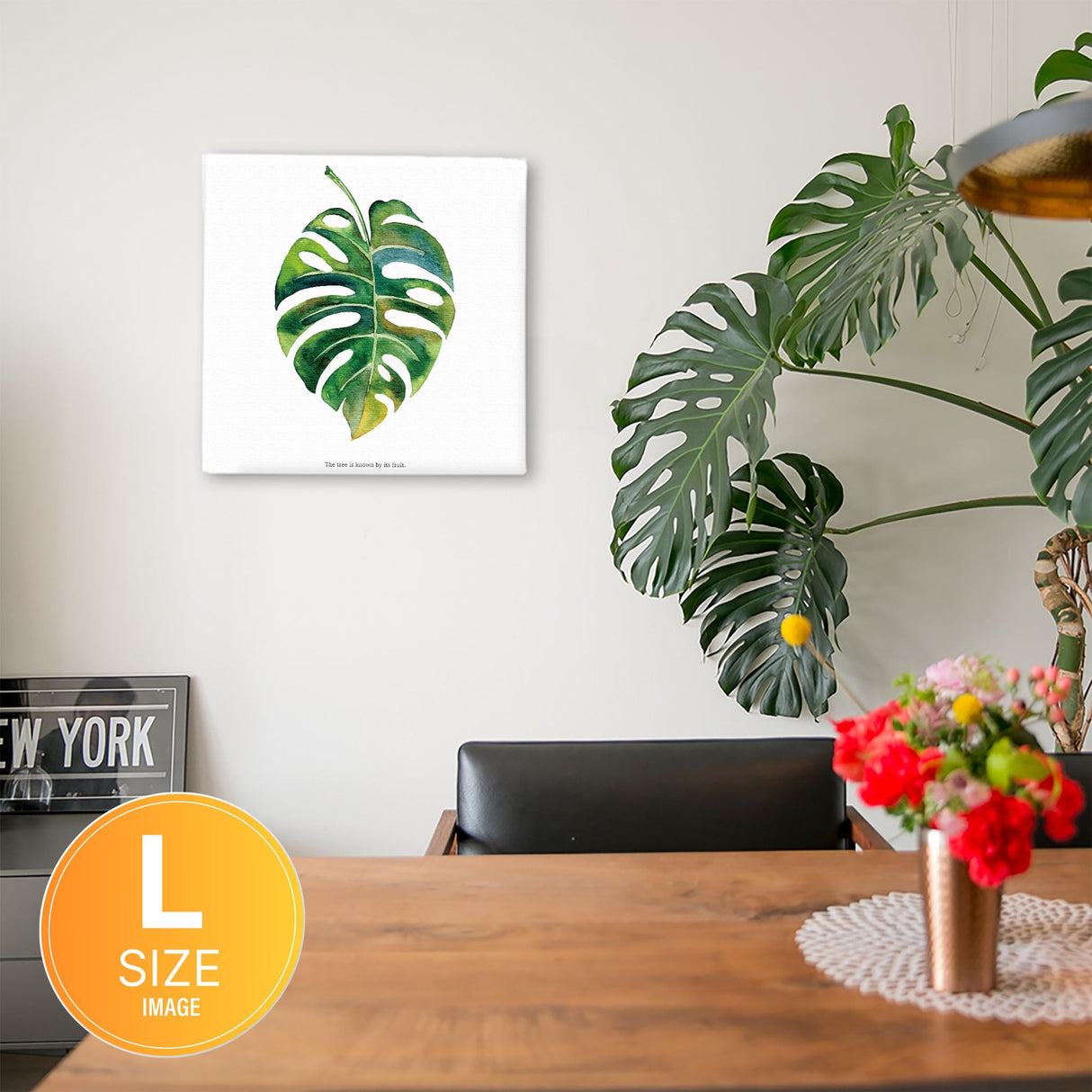 Wall decor with ornamental plants, interior goods, art, simple and modern, pop-0103