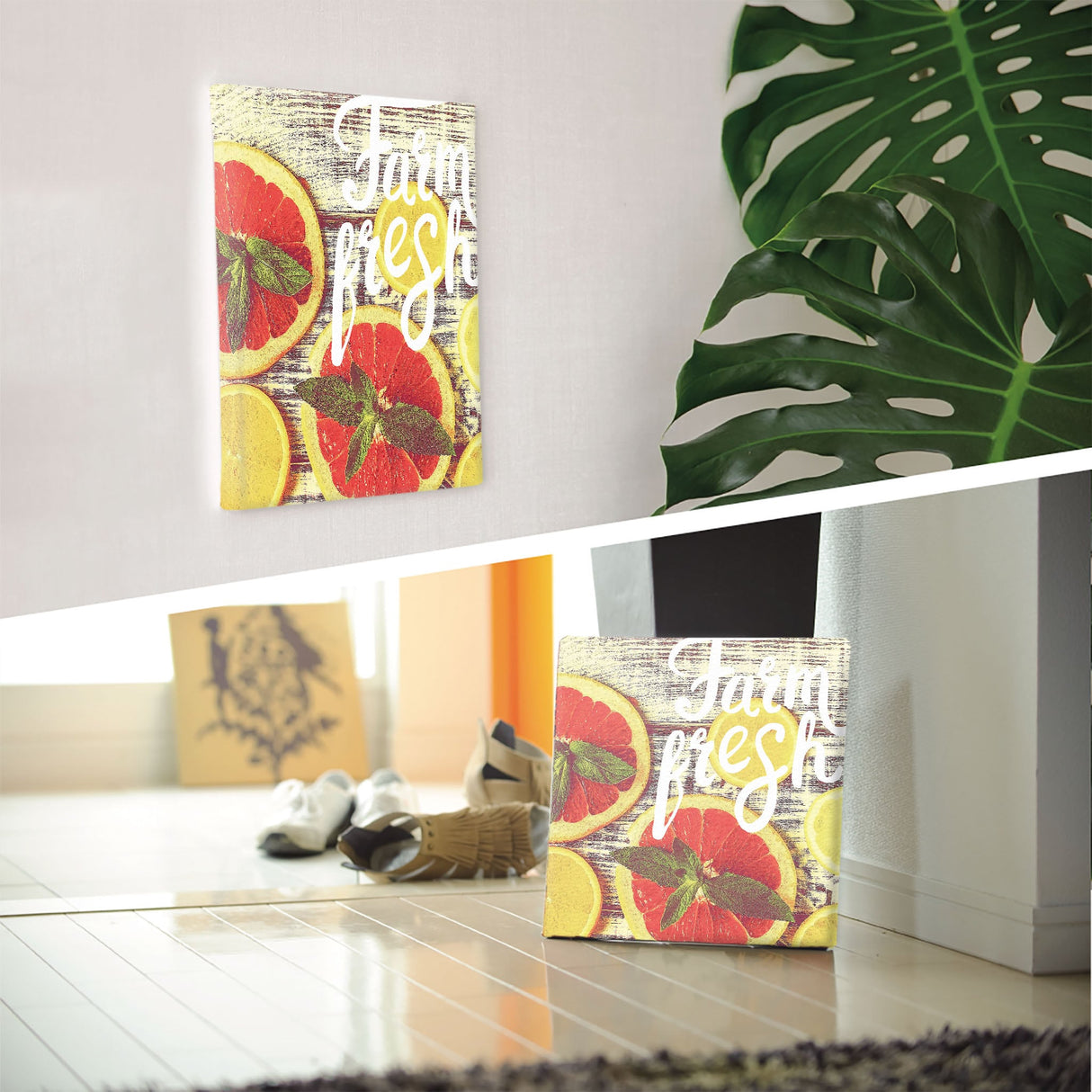 フルーツのファブリックパネル インテリア 雑貨 アート ポップアート ナチュラル pop-1611-001