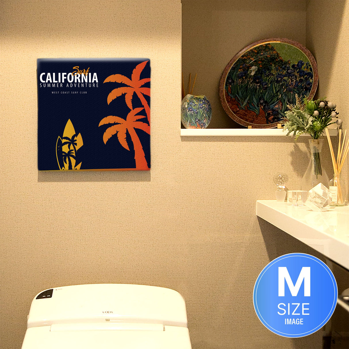 カリフォルニアのファブリックパネル インテリア雑貨 アートパネル キャンバス popa-1803-018