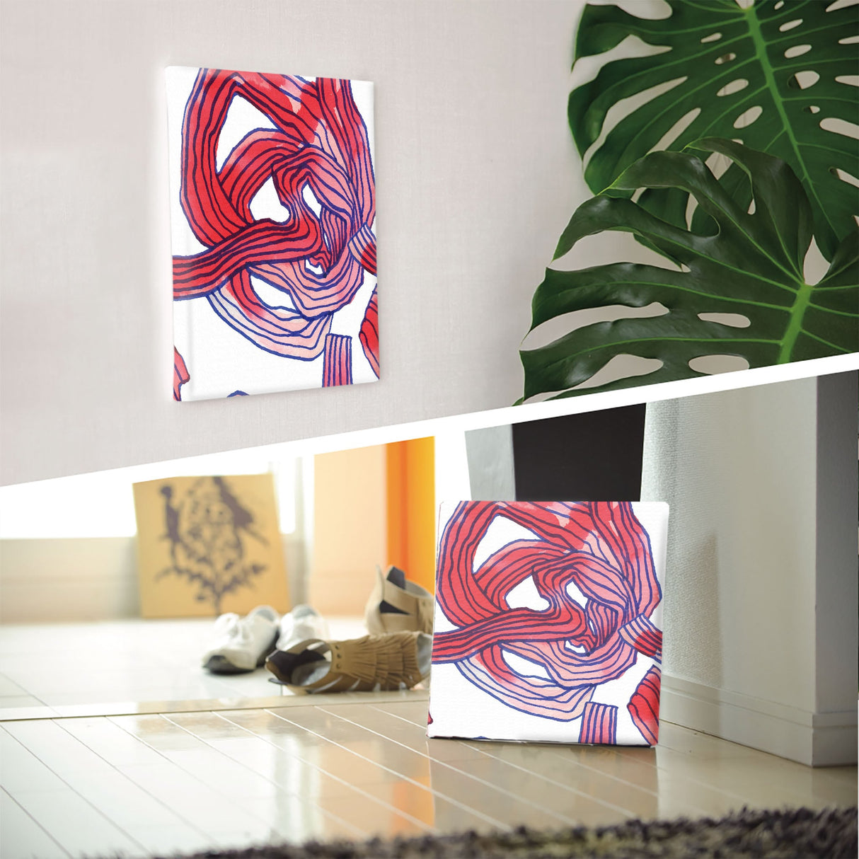 幾何学模様のウォールデコ インテリア雑貨 アートパネル キャンバス   popa-1903-027