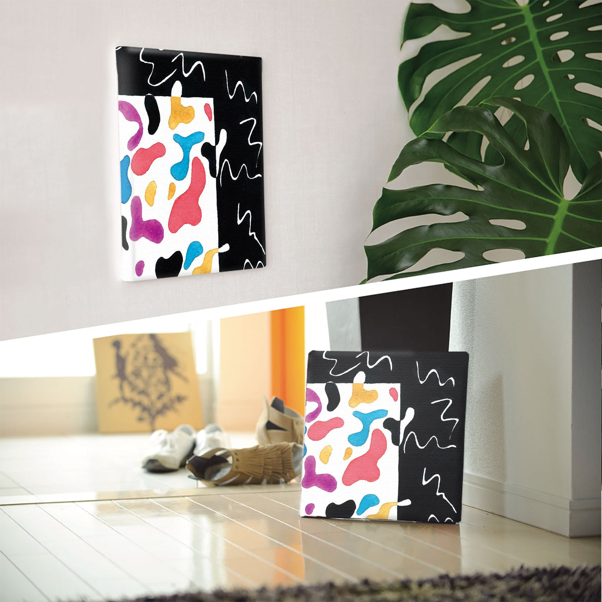 幾何学模様のアートパネル インテリア雑貨 アートパネル キャンバス   popa-1903-031