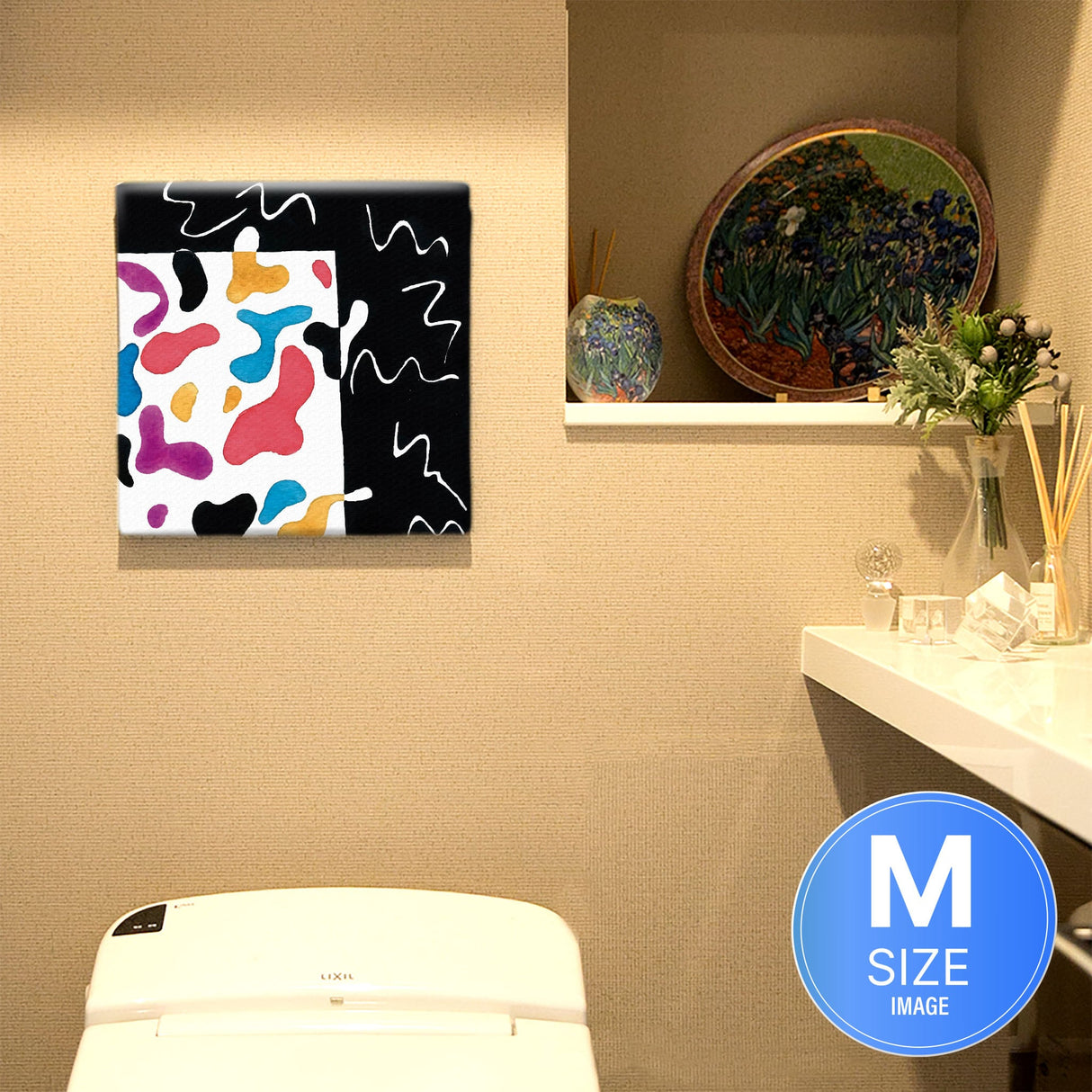 幾何学模様のアートパネル インテリア雑貨 アートパネル キャンバス   popa-1903-031