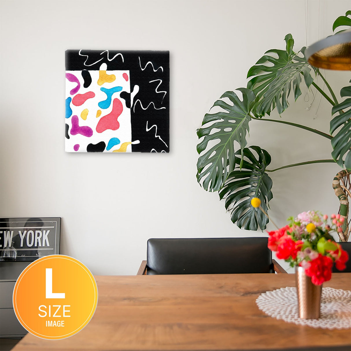 幾何学模様のアートパネル インテリア雑貨 アートパネル キャンバス   popa-1903-031