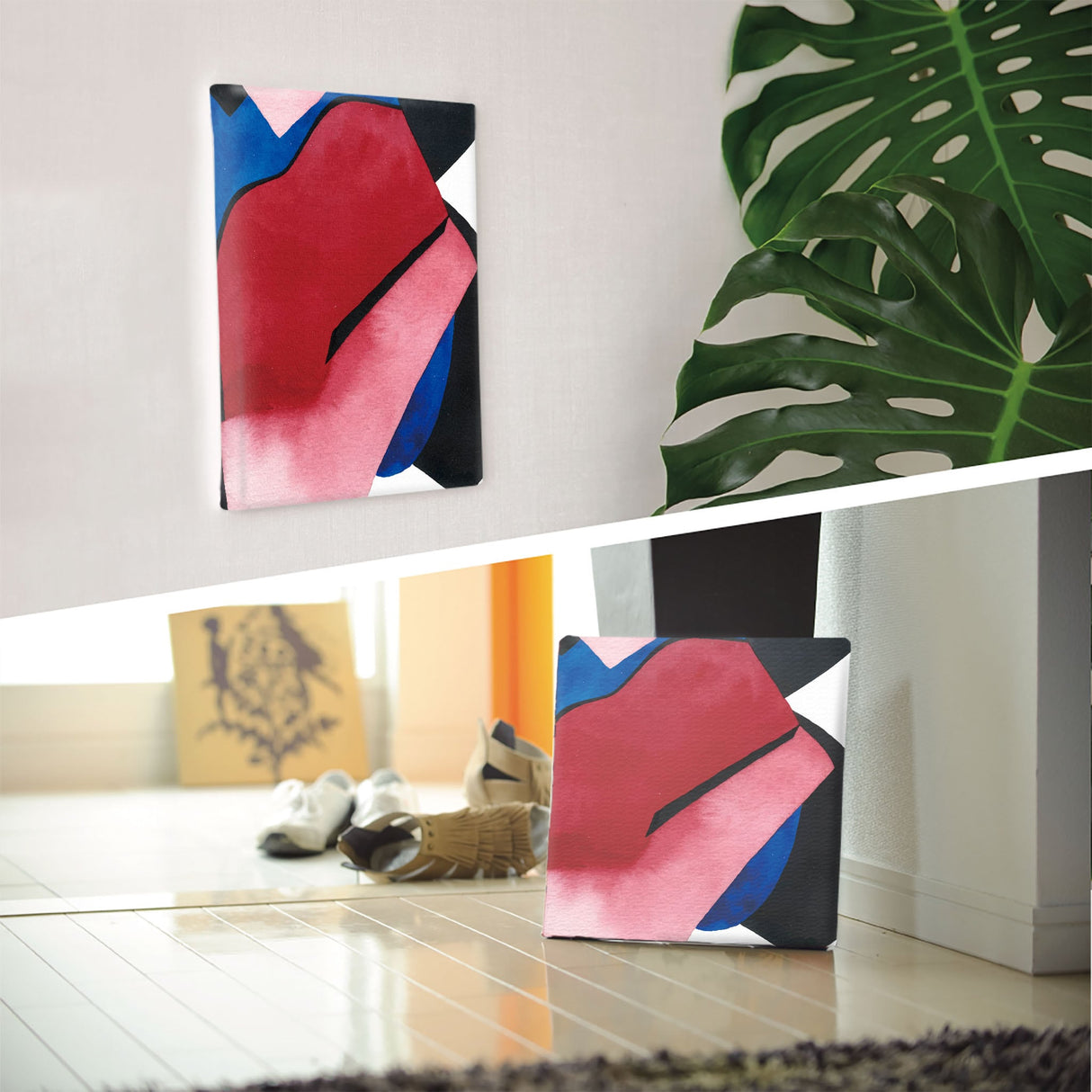 幾何学模様の壁掛けアート インテリア雑貨 アートパネル キャンバス   popa-1903-034