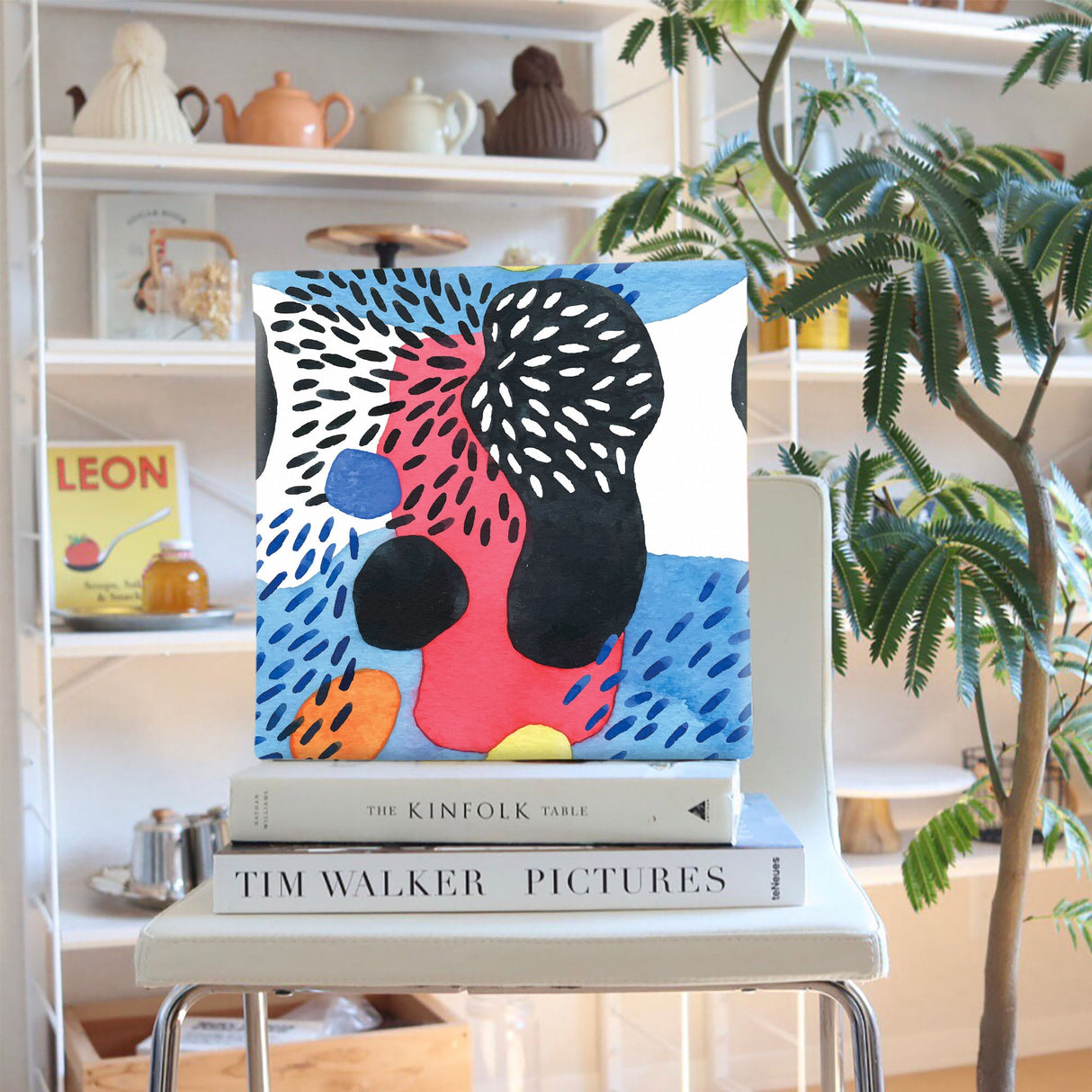 Geometric pattern fabric board Interior goods Art panel Canvas popa-1903-035