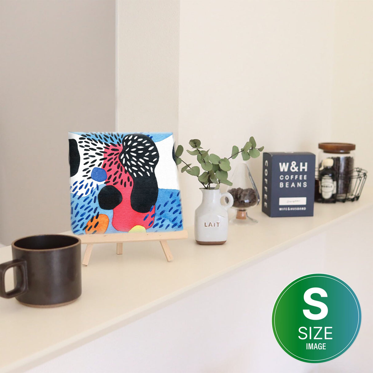 Geometric pattern fabric board Interior goods Art panel Canvas popa-1903-035