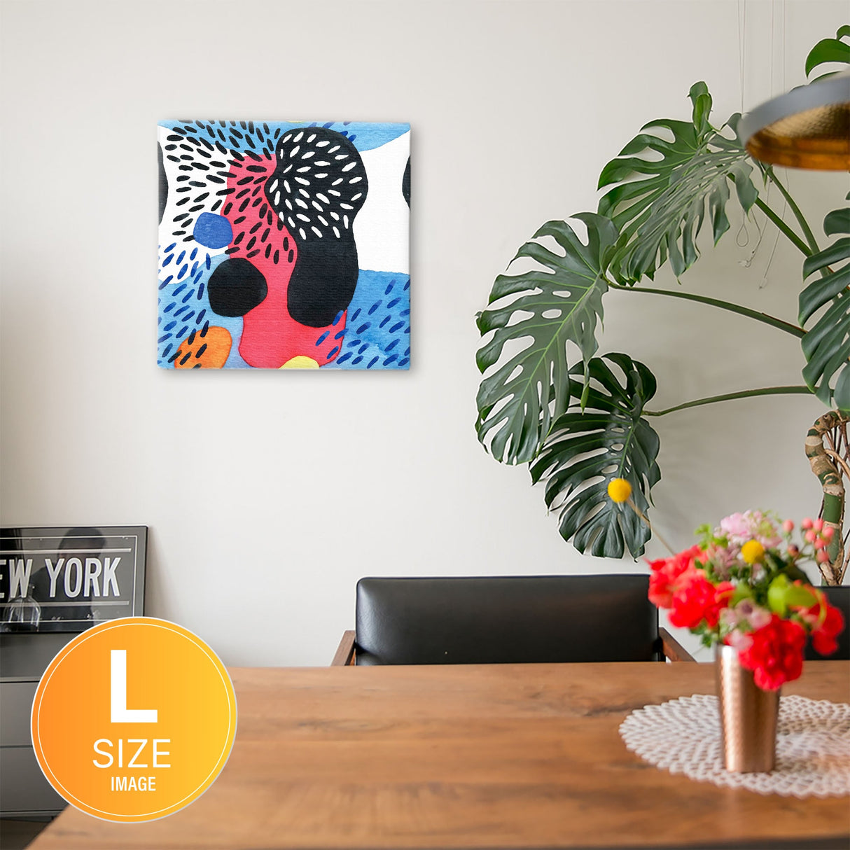 Geometric pattern fabric board Interior goods Art panel Canvas popa-1903-035