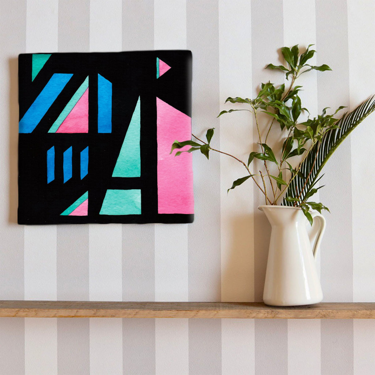 幾何学模様のファブリックパネル インテリア雑貨 アートパネル キャンバス   popa-1903-037