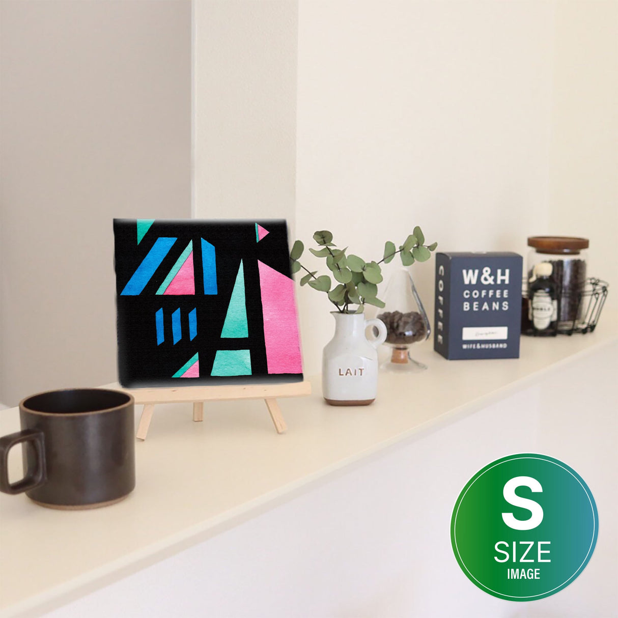 幾何学模様のファブリックパネル インテリア雑貨 アートパネル キャンバス   popa-1903-037