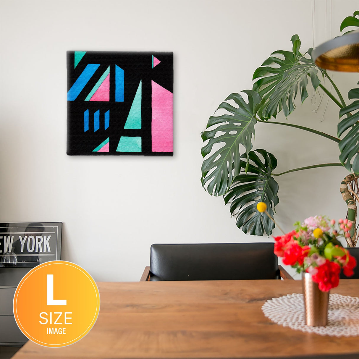 幾何学模様のファブリックパネル インテリア雑貨 アートパネル キャンバス   popa-1903-037