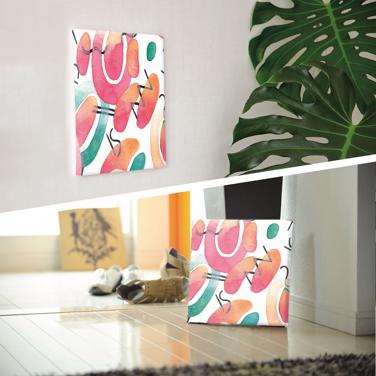 幾何学模様のアートパネル インテリア雑貨 アートパネル キャンバス   popa-1903-038