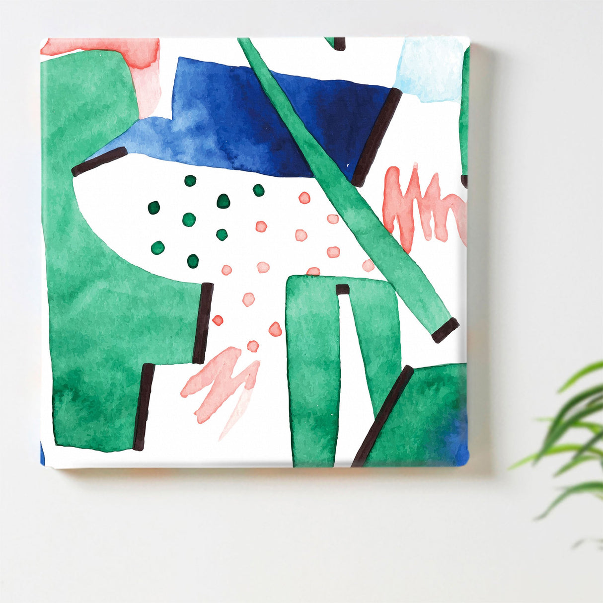 Geometric pattern fabric panel Interior goods Art panel Canvas popa-1903-042