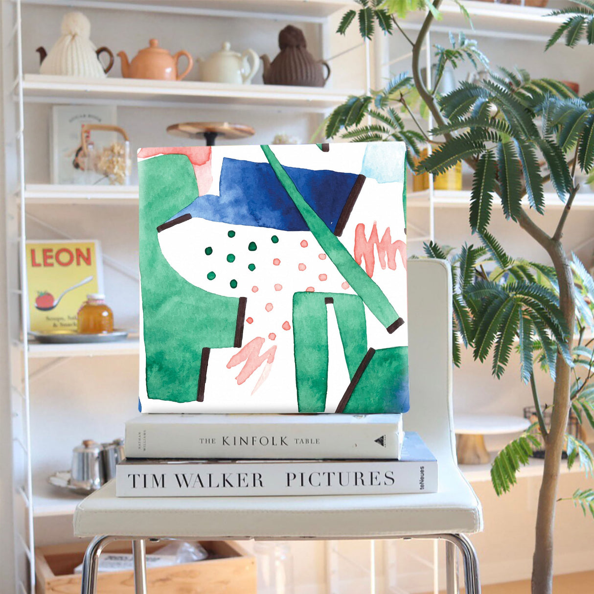 Geometric pattern fabric panel Interior goods Art panel Canvas popa-1903-042