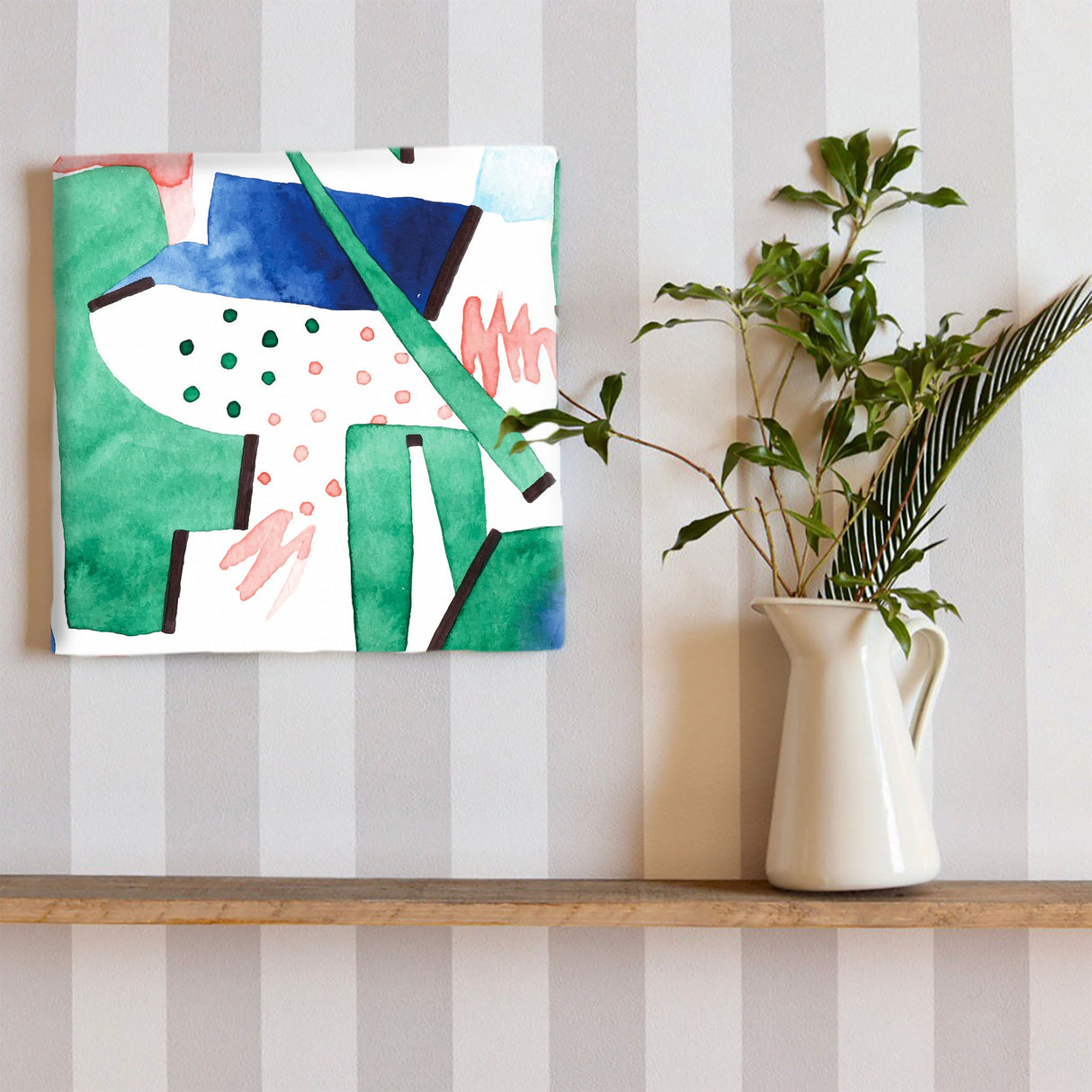 Geometric pattern fabric panel Interior goods Art panel Canvas popa-1903-042