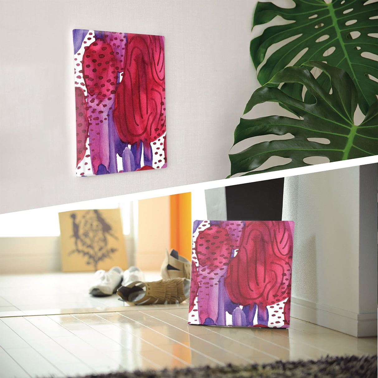 Geometric pattern fabric board Interior goods Art panel Canvas popa-1903-045