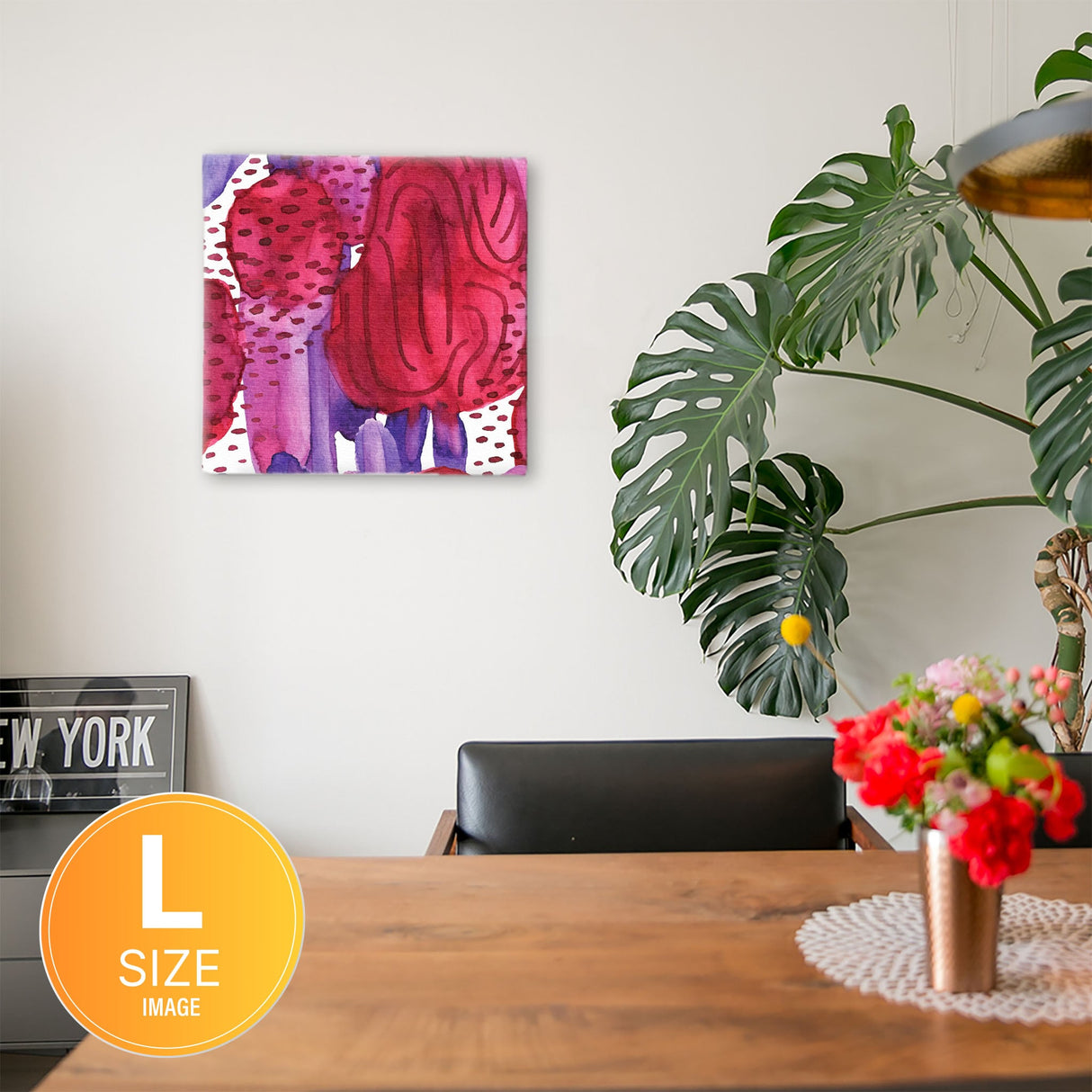 Geometric pattern fabric board Interior goods Art panel Canvas popa-1903-045