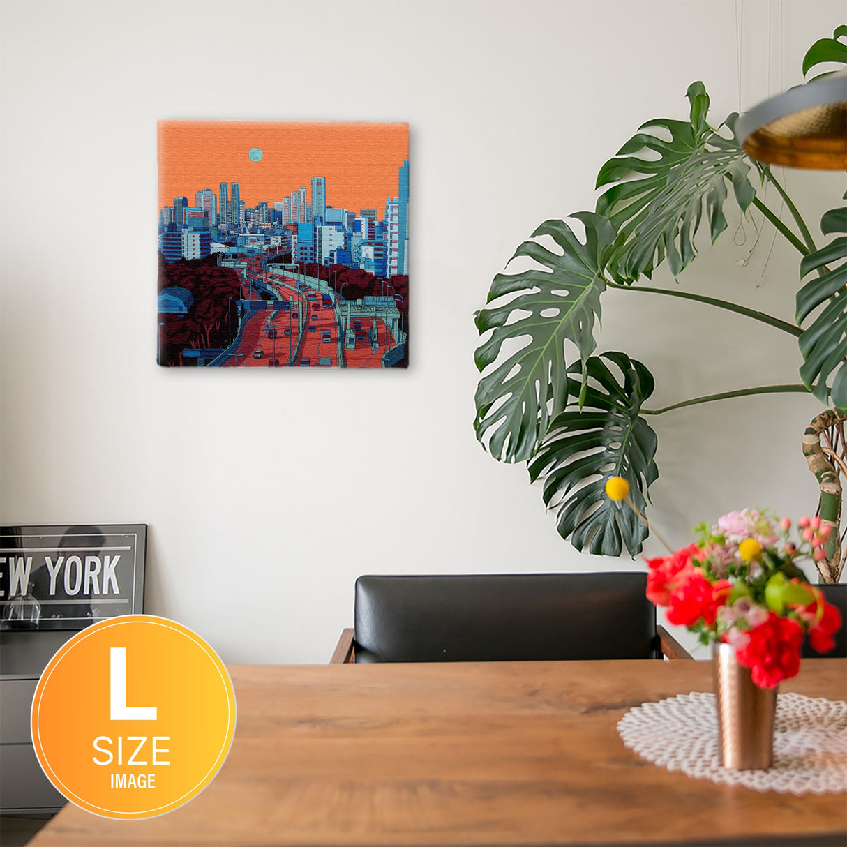 Sunset Moon Fabric Panel Wall Decor sbt-0005