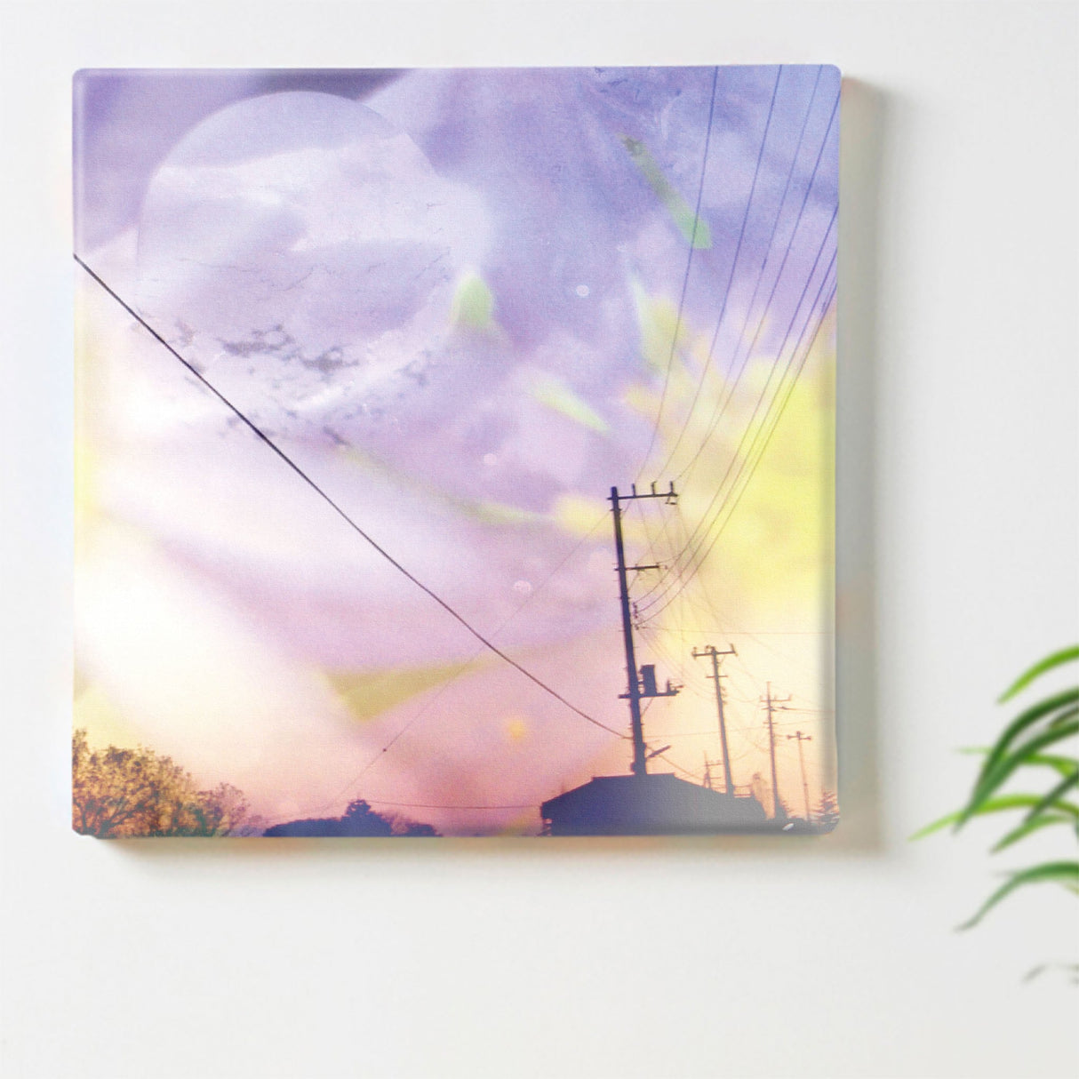 花と街並みのアートボード インテリア 雑貨 tnk-0002