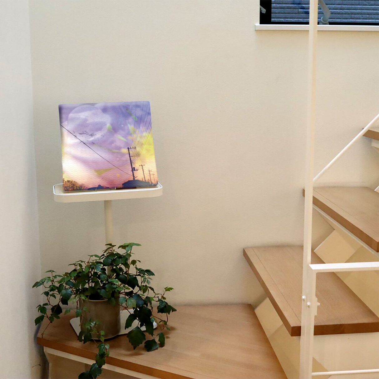 花と街並みのアートボード インテリア 雑貨 tnk-0002