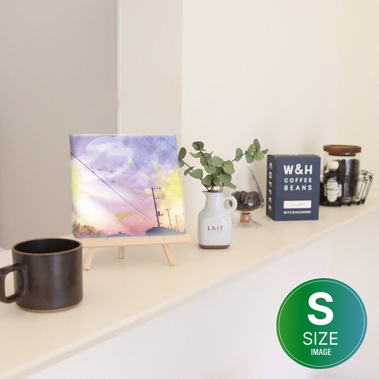 花と街並みのアートボード インテリア 雑貨 tnk-0002