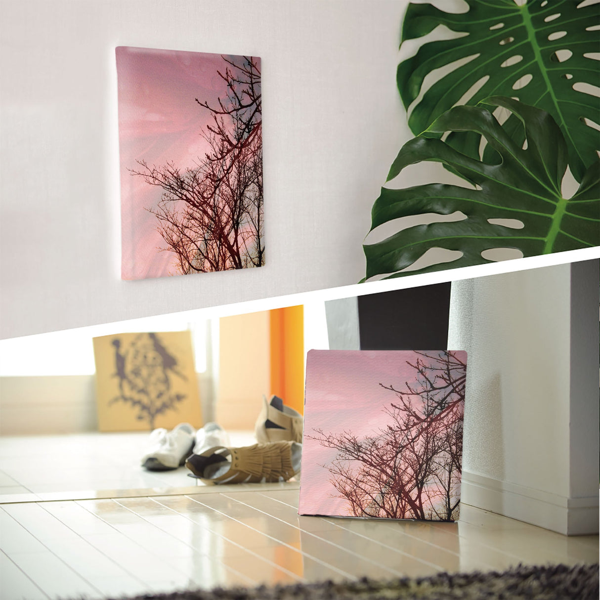 木と花のファブリックパネル 一人暮らし インテリア tnk-0005