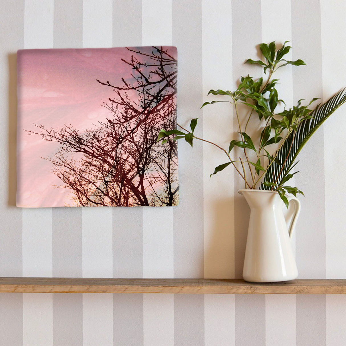 木と花のファブリックパネル 一人暮らし インテリア tnk-0005