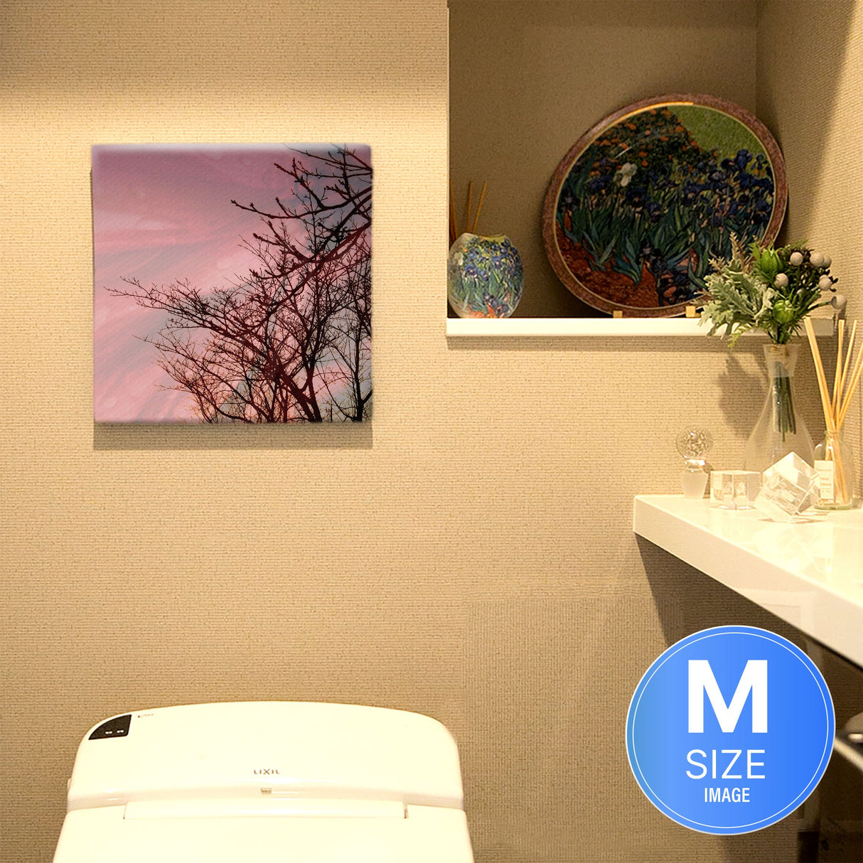 木と花のファブリックパネル 一人暮らし インテリア tnk-0005