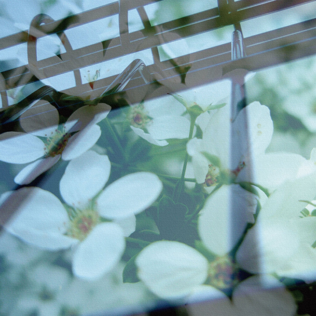 花の合成アートのファブリックパネル ポスター アート tnk-0007