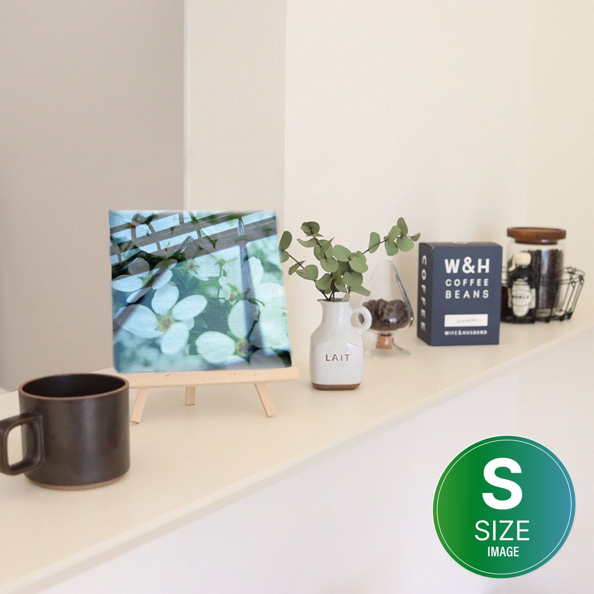 花の合成アートのファブリックパネル ポスター アート tnk-0007