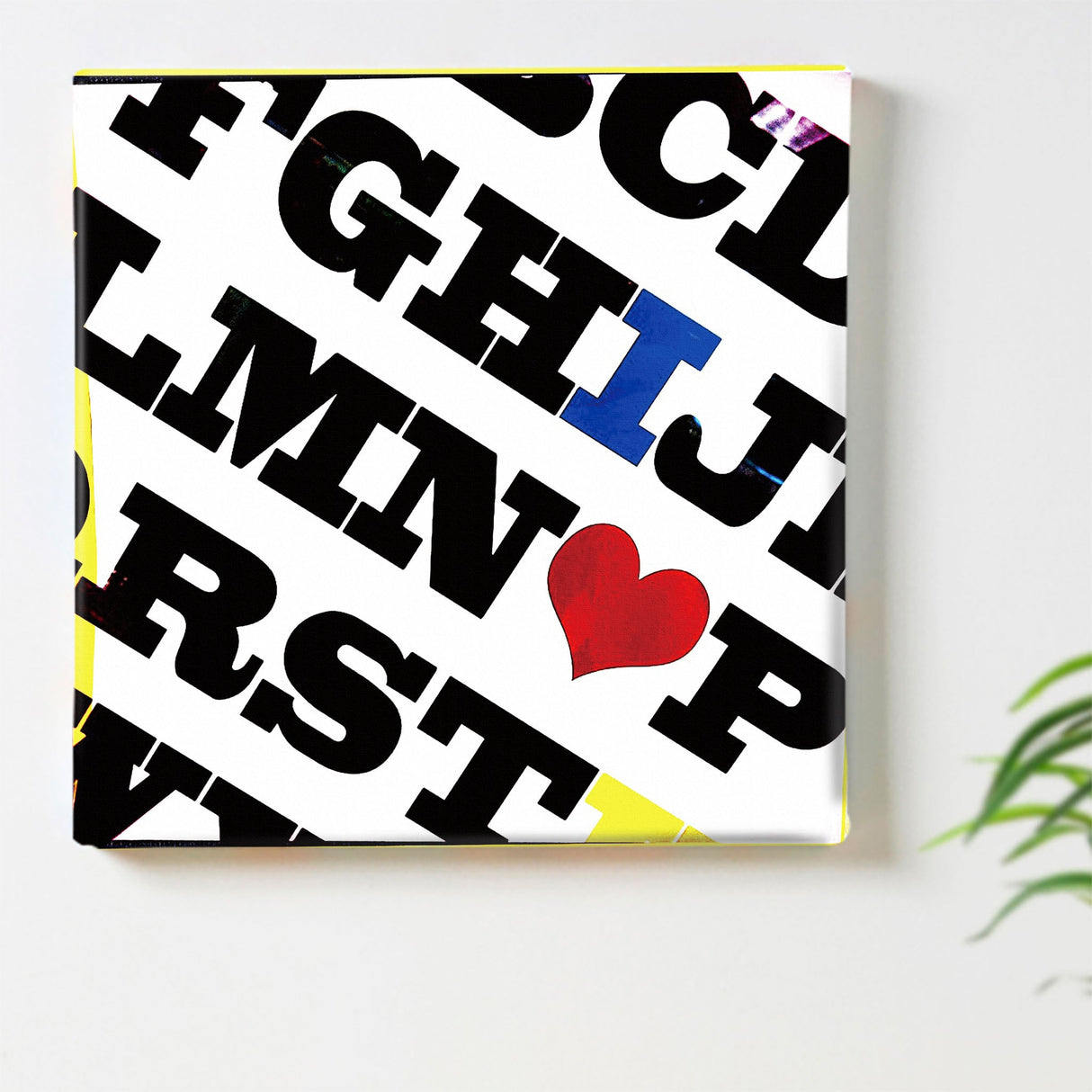 Typograph canvas interior accessory wall hanging art typ-0006