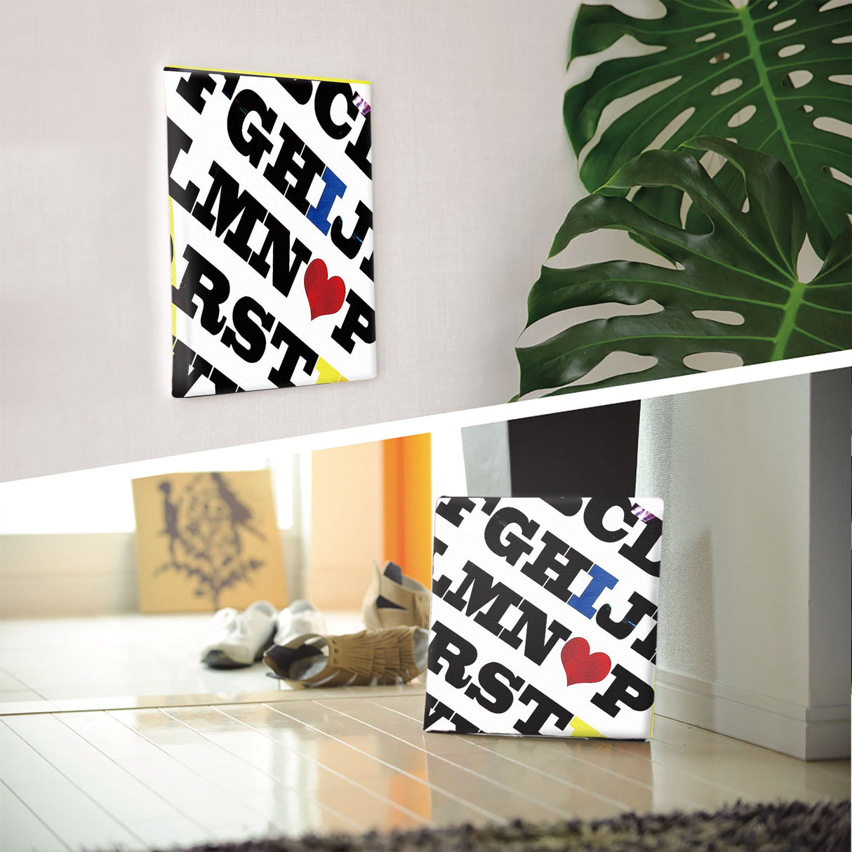 Typograph canvas interior accessory wall hanging art typ-0006