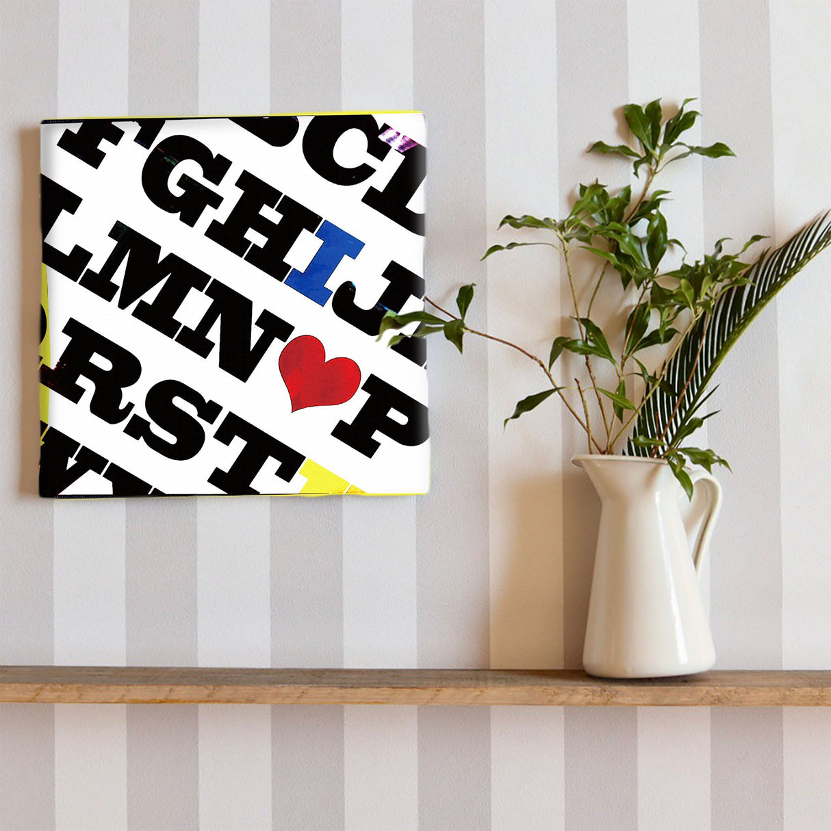 Typograph canvas interior accessory wall hanging art typ-0006