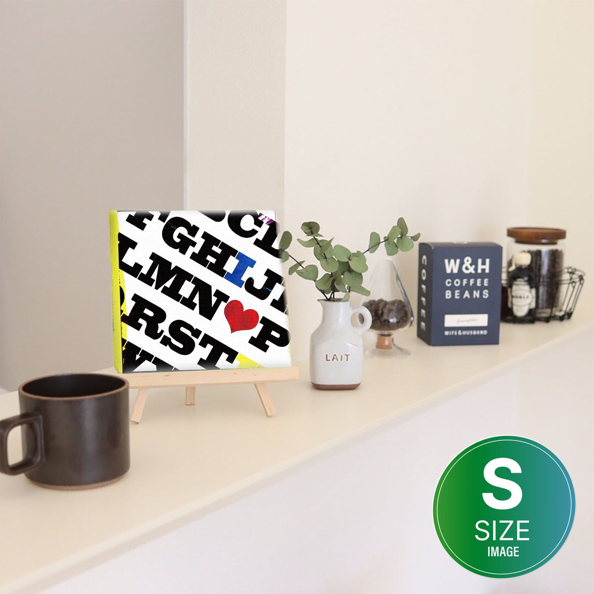 Typograph canvas interior accessory wall hanging art typ-0006