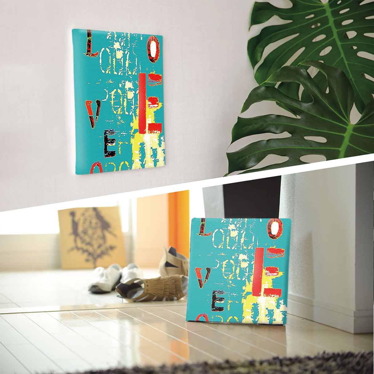 LOVEモチーフ、タイポグラフのアートパネル ウォールデコ インテリア typ-0008