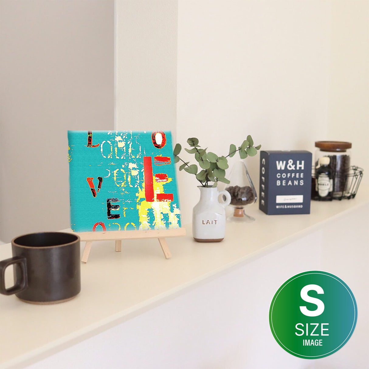 LOVEモチーフ、タイポグラフのアートパネル ウォールデコ インテリア typ-0008
