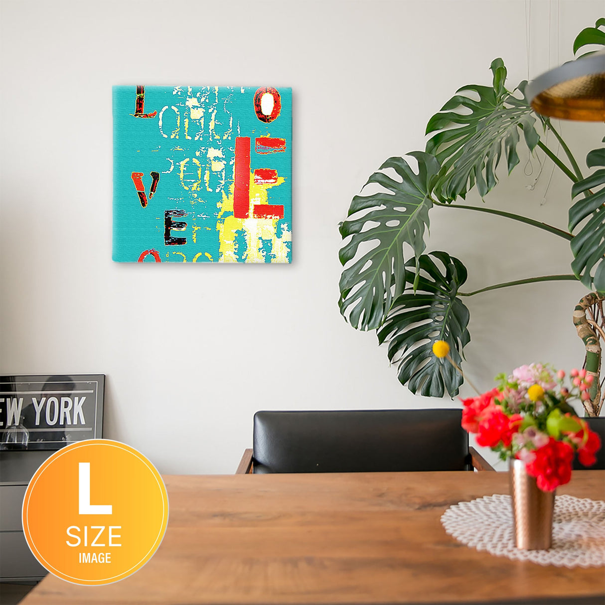 LOVEモチーフ、タイポグラフのアートパネル ウォールデコ インテリア typ-0008