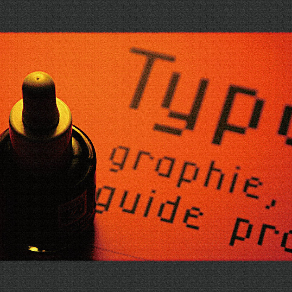 Orange color, typography interior accessory poster art typ-0009