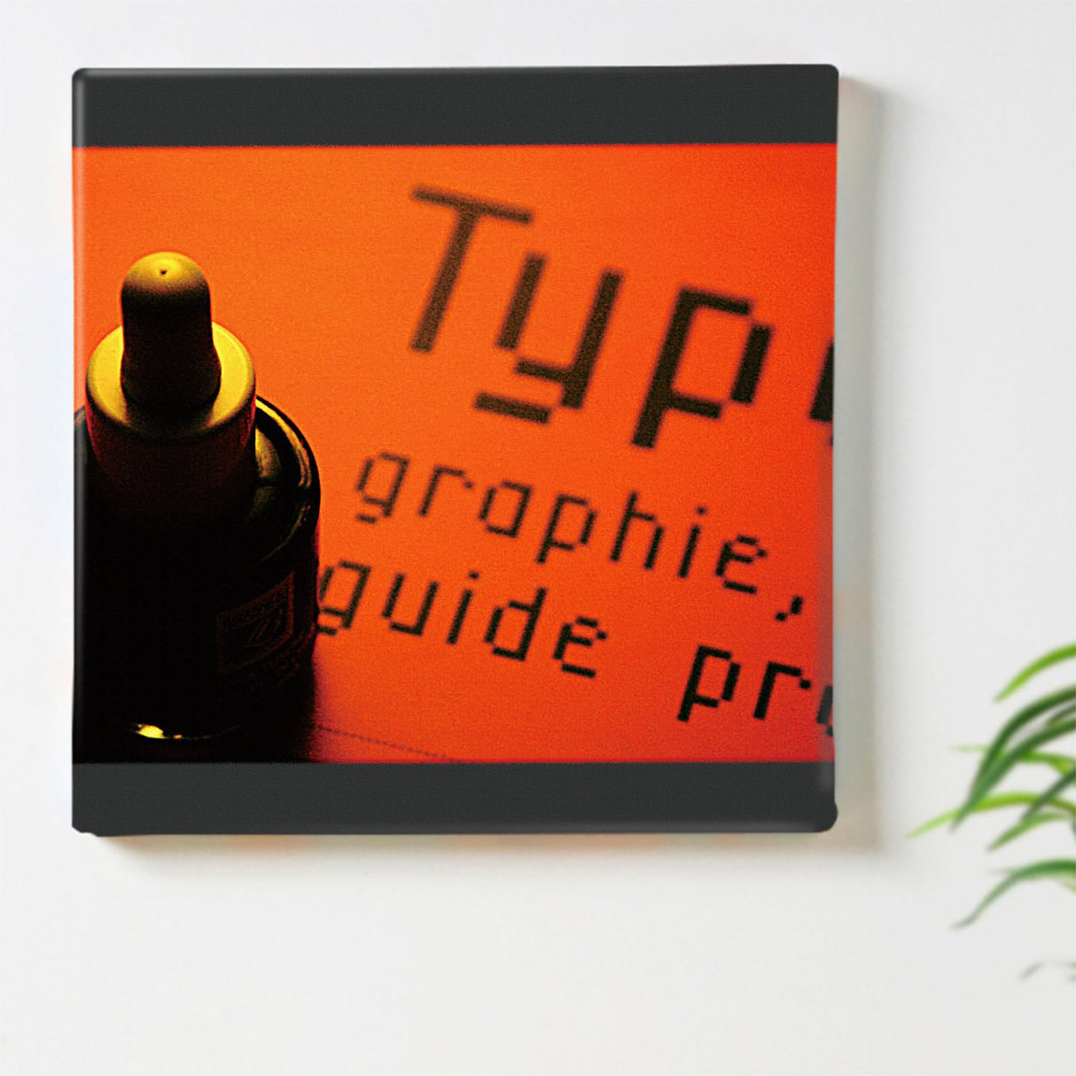 Orange color, typography interior accessory poster art typ-0009