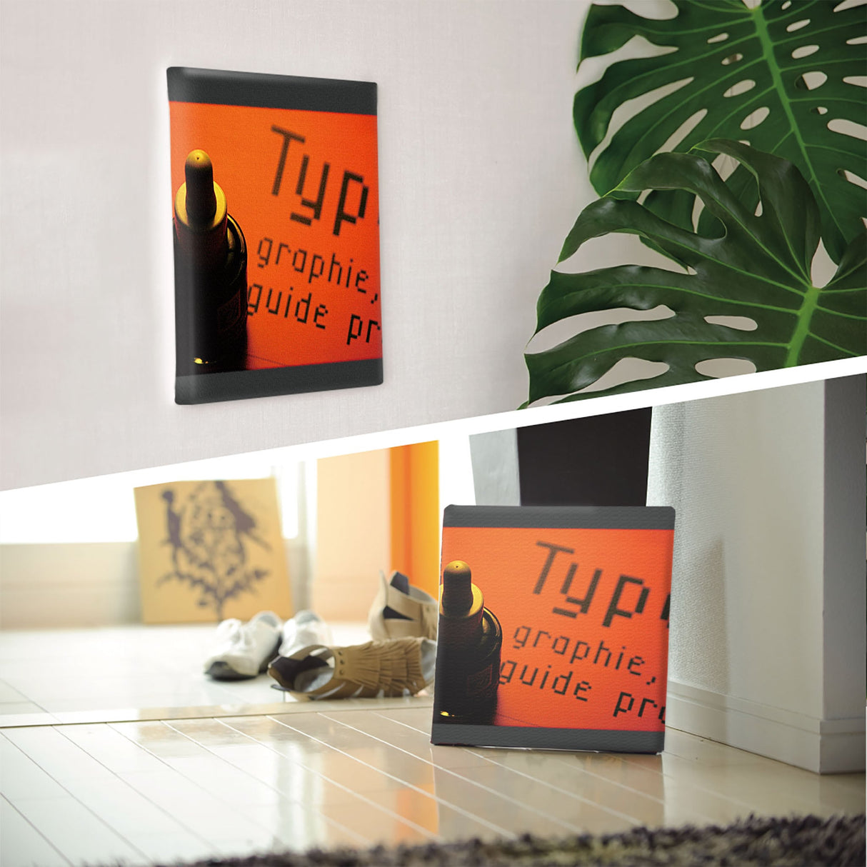 Orange color, typography interior accessory poster art typ-0009