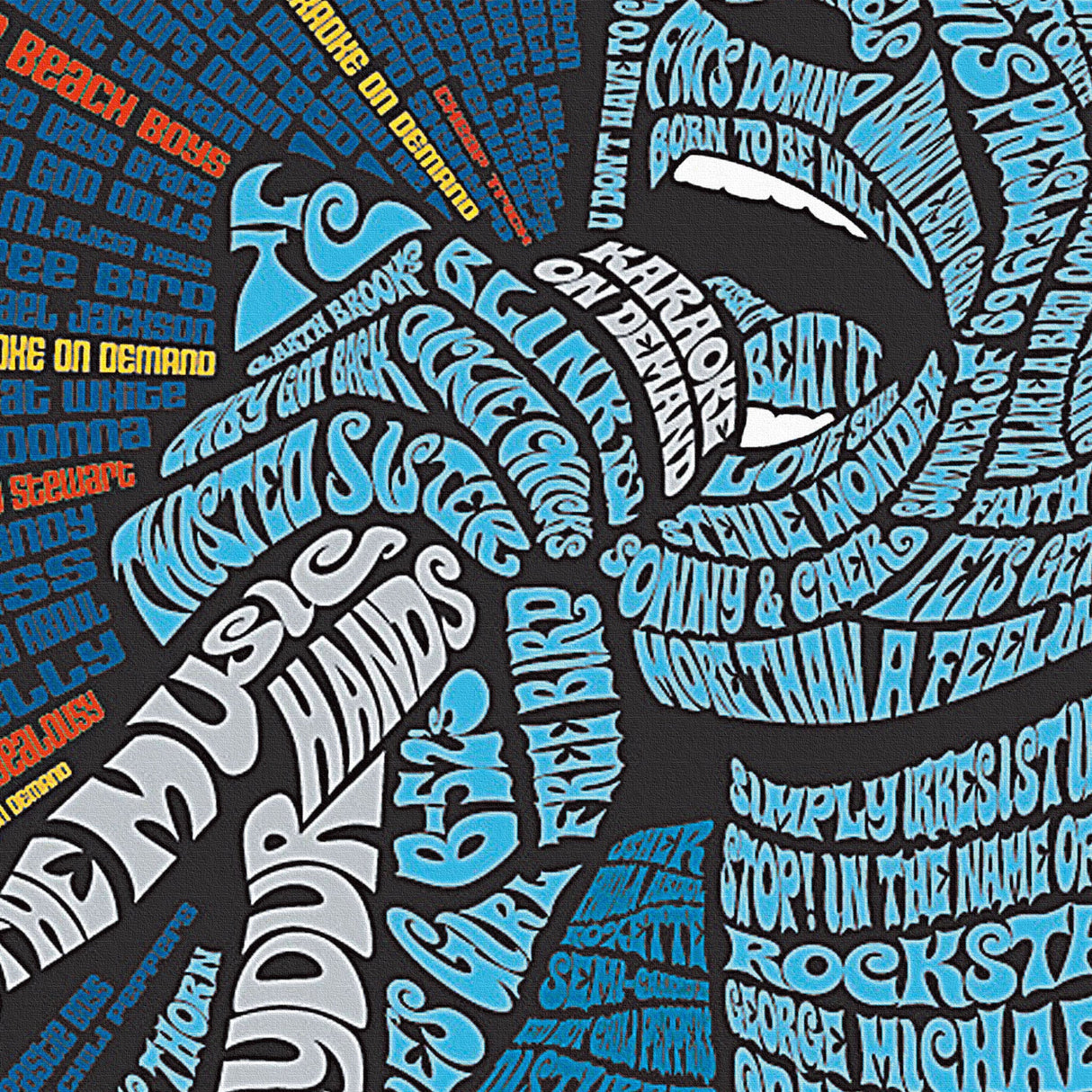 Rock typography art panel photo art typ-0020