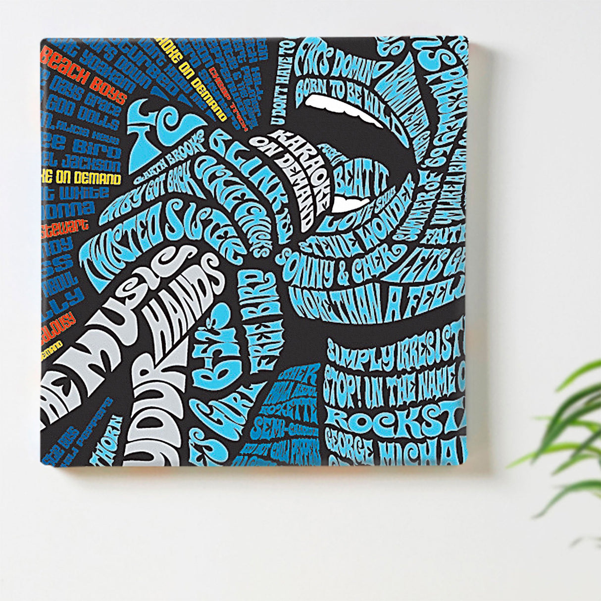 Rock typography art panel photo art typ-0020